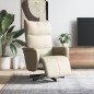 vidaXL Relaxsessel mit Fußteil Creme Kunstleder vidaXL Relaxsessel mit Fußteil Creme Kunstleder