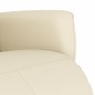 vidaXL Relaxsessel mit Fußteil Creme Kunstleder vidaXL Relaxsessel mit Fußteil Creme Kunstleder