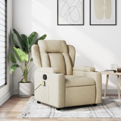 vidaXL Massagesessel Creme Stoff