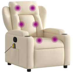 vidaXL Massagesessel Creme Stoff