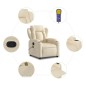 vidaXL Massagesessel Creme Stoff vidaXL Massagesessel Creme Stoff