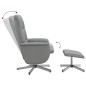 vidaXL Relaxsessel mit Fußhocker Hellgrau Stoff vidaXL Relaxsessel mit Fußhocker Hellgrau Stoff