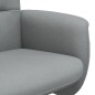 vidaXL Relaxsessel mit Fußhocker Hellgrau Stoff vidaXL Relaxsessel mit Fußhocker Hellgrau Stoff