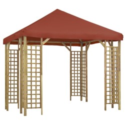Pavillon 3 x 3 m Terrakottarot