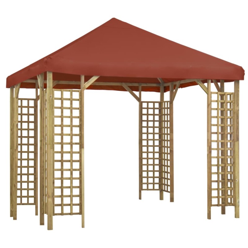 Pavillon 3 x 3 m Terrakottarot Pavillon 3 x 3 m Terrakottarot