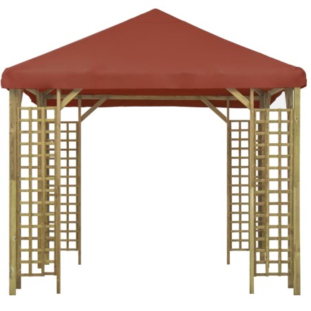 Pavillon 3 x 3 m Terrakottarot
