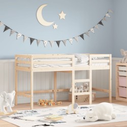 vidaXL Kinderhochbett mit Leiter 80x200 cm Massivholz Kiefer