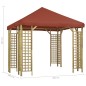 Pavillon 3 x 3 m Terrakottarot Pavillon 3 x 3 m Terrakottarot