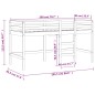 vidaXL Kinderhochbett mit Leiter Weiß 90x200 cm Massivholz Kiefer vidaXL Kinderhochbett mit Leiter Weiß 90x200 cm Massivholz Kiefer