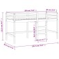 vidaXL Kinderhochbett mit Leiter 90x190 cm Massivholz Kiefer vidaXL Kinderhochbett mit Leiter 90x190 cm Massivholz Kiefer
