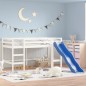 vidaXL Kinderhochbett mit Rutsche Weiß 90x200 cm Massivholz Kiefer vidaXL Kinderhochbett mit Rutsche Weiß 90x200 cm Massivholz Kiefer