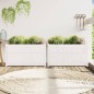 vidaXL Pflanzkübel 2 Stk. Weiß Massivholz Kiefer vidaXL Pflanzkübel 2 Stk. Weiß Massivholz Kiefer
