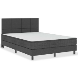   vidaXL Boxspringbett Dunkelgrau Stoff 180x200 cm