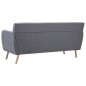 vidaXL 3-Sitzer-Sofa Stoff 172x70x82 cm Hellgrau vidaXL 3-Sitzer-Sofa Stoff 172x70x82 cm Hellgrau