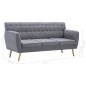 vidaXL 3-Sitzer-Sofa Stoff 172x70x82 cm Hellgrau vidaXL 3-Sitzer-Sofa Stoff 172x70x82 cm Hellgrau