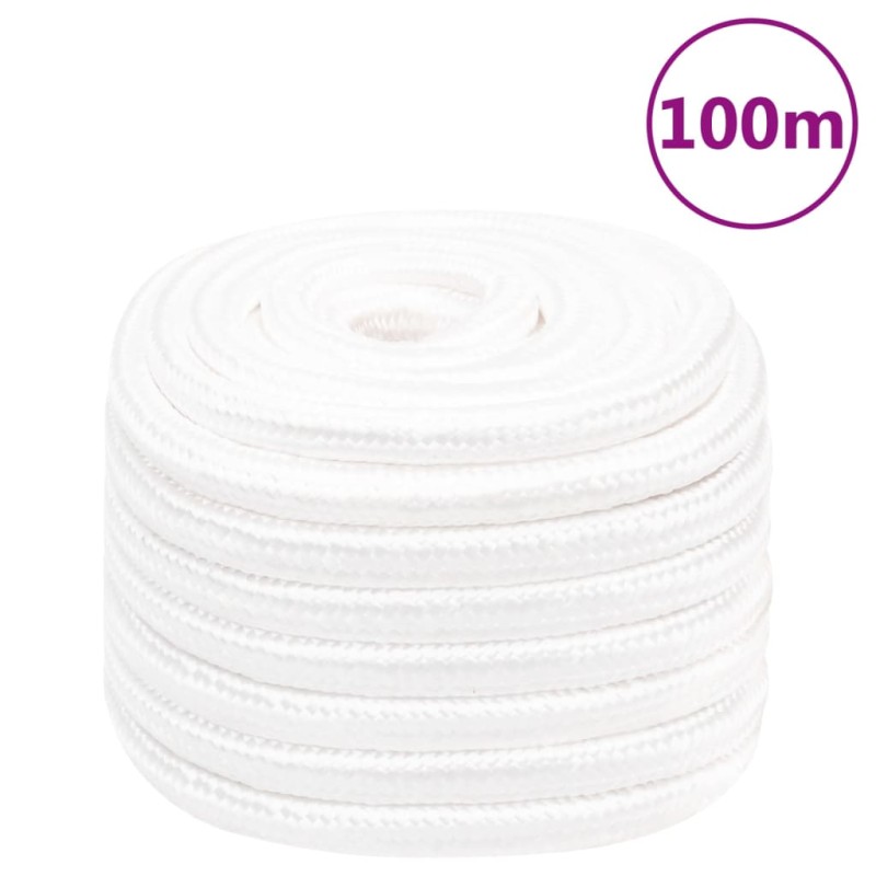 vidaXL Bootsseil Weiß 20 mm 100 m Polypropylen vidaXL Bootsseil Weiß 20 mm 100 m Polypropylen