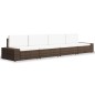 4-tlg. Garten-Lounge-Set Poly Rattan Braun 4-tlg. Garten-Lounge-Set Poly Rattan Braun