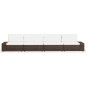 4-tlg. Garten-Lounge-Set Poly Rattan Braun 4-tlg. Garten-Lounge-Set Poly Rattan Braun