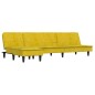 vidaXL Schlafsofa in L-Form Gelb 255x140x70 cm Samt vidaXL Schlafsofa in L-Form Gelb 255x140x70 cm Samt