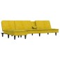 vidaXL Schlafsofa in L-Form Gelb 255x140x70 cm Samt vidaXL Schlafsofa in L-Form Gelb 255x140x70 cm Samt