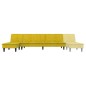 vidaXL Schlafsofa in L-Form Gelb 255x140x70 cm Samt vidaXL Schlafsofa in L-Form Gelb 255x140x70 cm Samt