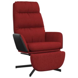 vidaXL Relaxsessel mit Fußstütze Weinrot Stoff