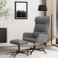 vidaXL Relaxsessel mit Hocker Hellgrau Stoff vidaXL Relaxsessel mit Hocker Hellgrau Stoff