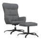 vidaXL Relaxsessel mit Hocker Hellgrau Stoff vidaXL Relaxsessel mit Hocker Hellgrau Stoff