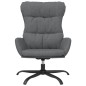 vidaXL Relaxsessel mit Hocker Hellgrau Stoff vidaXL Relaxsessel mit Hocker Hellgrau Stoff