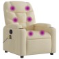 vidaXL Massagesessel Creme Stoff vidaXL Massagesessel Creme Stoff