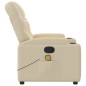 vidaXL Massagesessel Creme Stoff vidaXL Massagesessel Creme Stoff