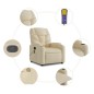 vidaXL Massagesessel Creme Stoff vidaXL Massagesessel Creme Stoff