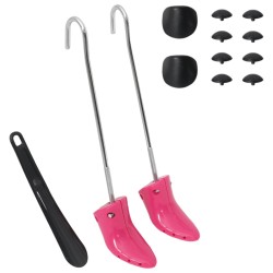 vidaXL Stiefelspanner mit Schuhanzieher Rosa EU 34-40 Kunststoff