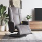 vidaXL Massagesessel mit Fußteil Grau Kunstleder vidaXL Massagesessel mit Fußteil Grau Kunstleder