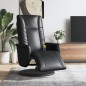 vidaXL Massagesessel mit Fußteil Schwarz Kunstleder vidaXL Massagesessel mit Fußteil Schwarz Kunstleder