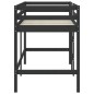 vidaXL Kinderhochbett mit Leiter Schwarz 90x190 cm Massivholz Kiefer vidaXL Kinderhochbett mit Leiter Schwarz 90x190 cm Massivholz Kiefer