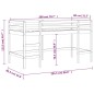vidaXL Kinderhochbett mit Leiter Weiß 80x200 cm Massivholz Kiefer vidaXL Kinderhochbett mit Leiter Weiß 80x200 cm Massivholz Kiefer