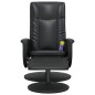 vidaXL Massagesessel mit Fußhocker Schwarz Kunstleder vidaXL Massagesessel mit Fußhocker Schwarz Kunstleder