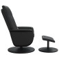 vidaXL Massagesessel mit Fußhocker Schwarz Kunstleder vidaXL Massagesessel mit Fußhocker Schwarz Kunstleder