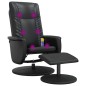 vidaXL Massagesessel mit Fußhocker Schwarz Kunstleder vidaXL Massagesessel mit Fußhocker Schwarz Kunstleder