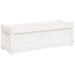 vidaXL Pflanzkübel Weiß 90x31x31 cm Massivholz Kiefer
