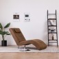 vidaXL Chaiselongue mit Kissen Braun Wildleder-Optik vidaXL Chaiselongue mit Kissen Braun Wildleder-Optik