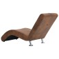 vidaXL Chaiselongue mit Kissen Braun Wildleder-Optik vidaXL Chaiselongue mit Kissen Braun Wildleder-Optik
