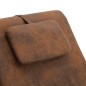 vidaXL Chaiselongue mit Kissen Braun Wildleder-Optik vidaXL Chaiselongue mit Kissen Braun Wildleder-Optik