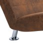 vidaXL Chaiselongue mit Kissen Braun Wildleder-Optik vidaXL Chaiselongue mit Kissen Braun Wildleder-Optik