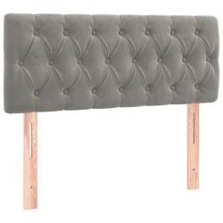 vidaXL Kopfteil Hellgrau 100x7x78/88 cm Samt
