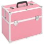 vidaXL Kosmetikkoffer 37 x 24 x 35 cm Rosa Aluminium vidaXL Kosmetikkoffer 37 x 24 x 35 cm Rosa Aluminium