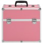 vidaXL Kosmetikkoffer 37 x 24 x 35 cm Rosa Aluminium vidaXL Kosmetikkoffer 37 x 24 x 35 cm Rosa Aluminium