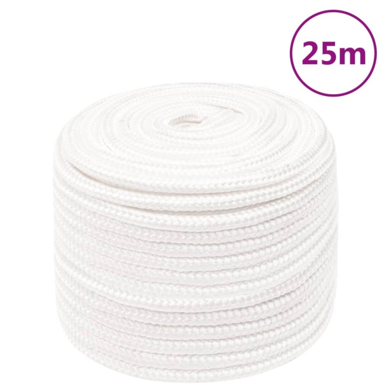 vidaXL Bootsseil Weiß 14 mm 25 m Polypropylen vidaXL Bootsseil Weiß 14 mm 25 m Polypropylen