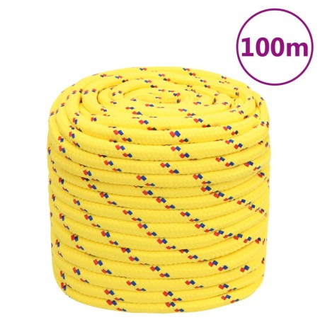vidaXL Bootsseil Gelb 16 mm 100 m Polypropylen